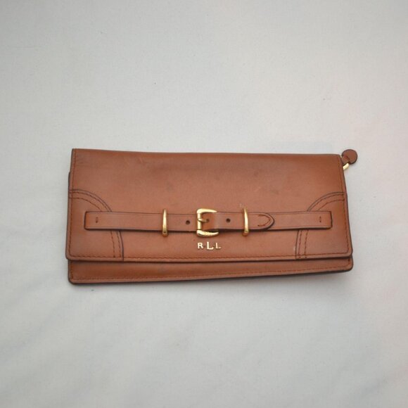 Ralph Lauren Vintage Leather Wallet Organizer Pre Owned - Picture 1 of 7